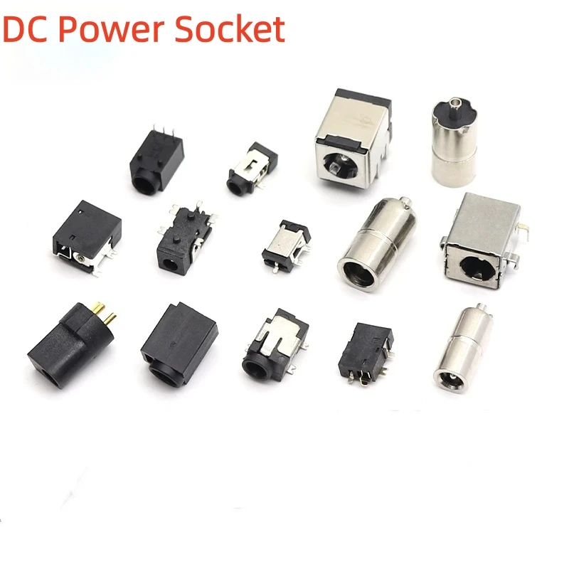 10PCS DC-044A DC083 DC Power Jack Socket 5.5x2.1mm 3.5x1.3mm Female Barrel Connector PCB Mount 3Pin 5Pin