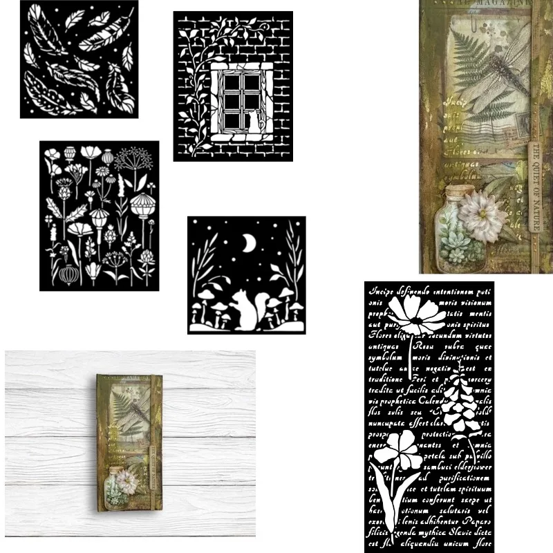 Feathers and various kinds of leaves Metal Cutting Stencil New Arrival 2025 DIY Molds Scrap booking Paper Making Cuts Crafts