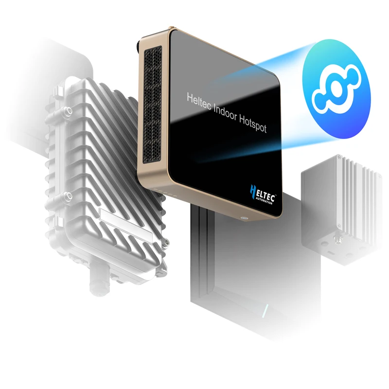 Heltec HT-M2808 Punto de acceso interior WiFi BLE ETH IoT LoRaWAN LoRa Gateway Quad-core SX1308 + SX1255/7 Chipset compatible con red de helio