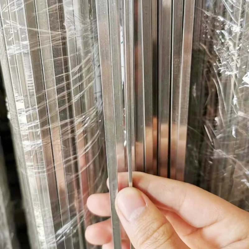 4Pcs Length 500mm 304 Stainless Steel Square Bar Thick 1mm 2mm 3mm 4mm 5mm Flat Steel Bar Small Steel Bar Customized Service