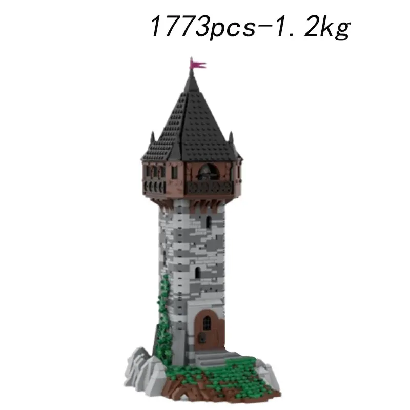 Blocs de construction assemblés à petites particules MOC-1773pcs, jouets de construction d'architecture de château médiéval, modèles 3D, cadeaux, puzzle ornam