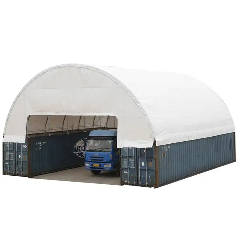 26ftx40ft Waterproof Shipping Container Dome Canopy Heavy Duty Galvanized Steel Frame Storage Tent Shed With End Wall - view 5