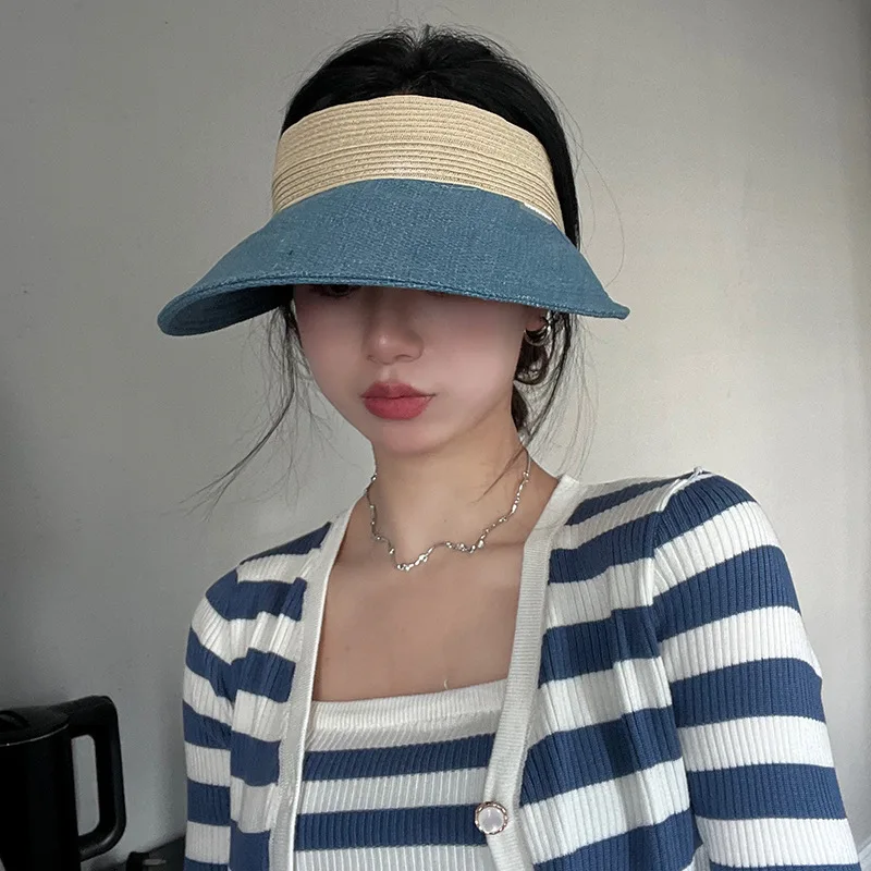 2023 French Summer New Empty Top Hat Ladies Cowboy Casual Outdoor Sun Hat Sun Protection Breathable Caps Free Shipping