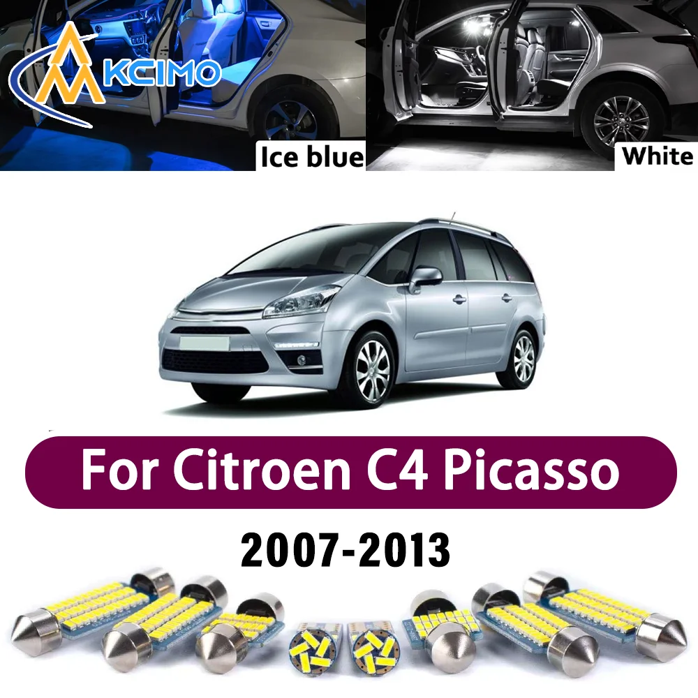 

Premium LED Interior Lighting Kit for Citroen C4 Picasso Grand Picasso MK1 I 2007-2013 Error-Free Dome Map Trunk Auto Lamps