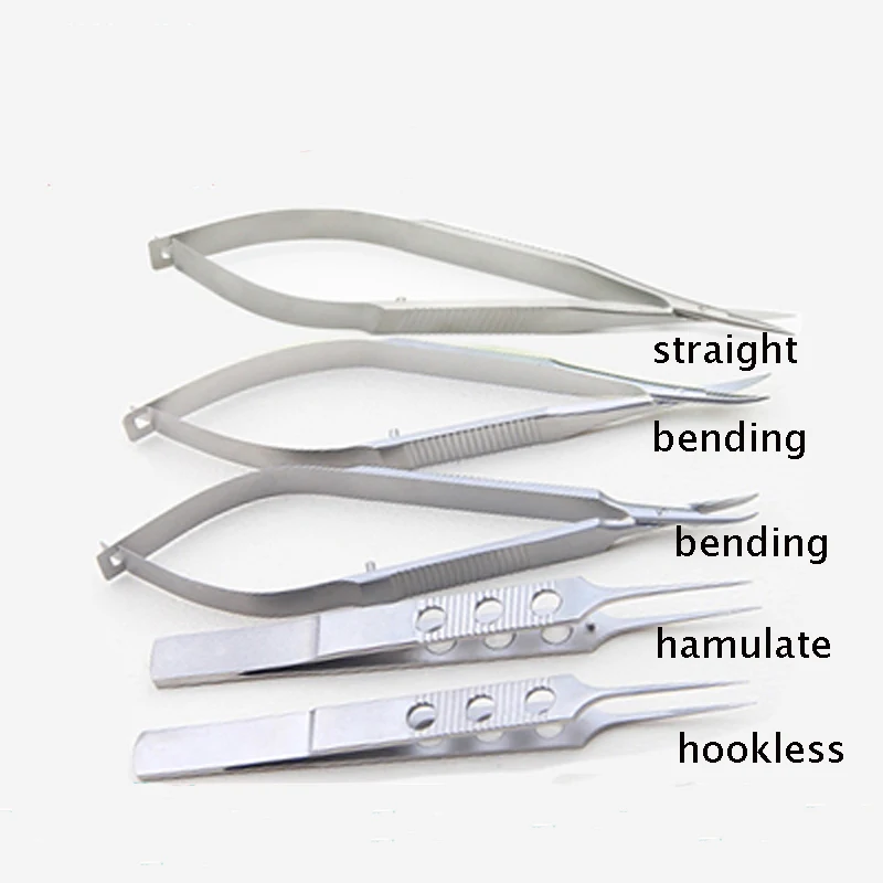 

Набор офтальмологических мелких микроинструментов из 4 предметов, Набор хирургических инструментов, щипцы ножницы для роговицы, щипцы для удержания иглы