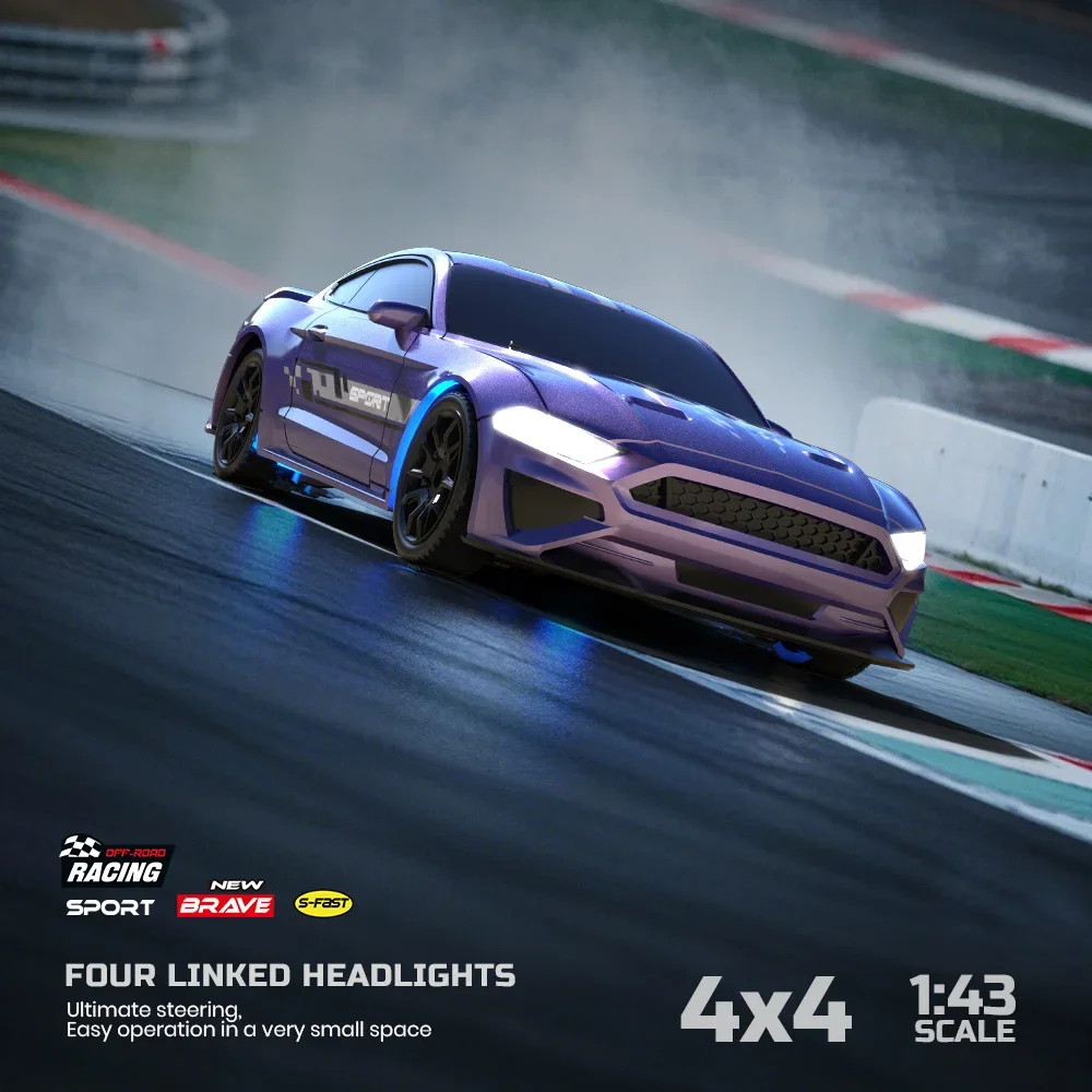 1:43 4WD RC Drift Racing Car 2.4G High Speed Four Wheel Drive Remote Control Mini Car Models For Boys Children Gifts