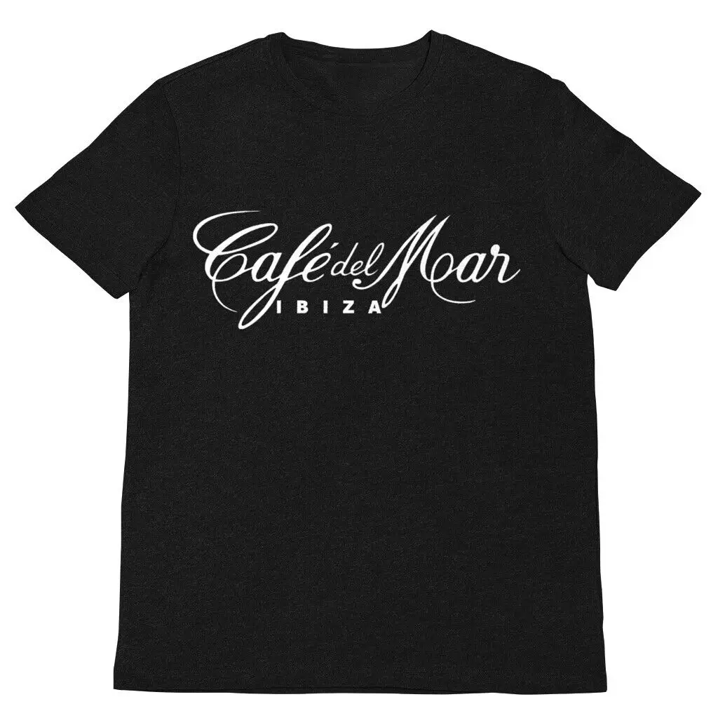 Café Del Mar Ibiza Classic Men\'s T-shirt Logo Black Tee San Antonio Music Top