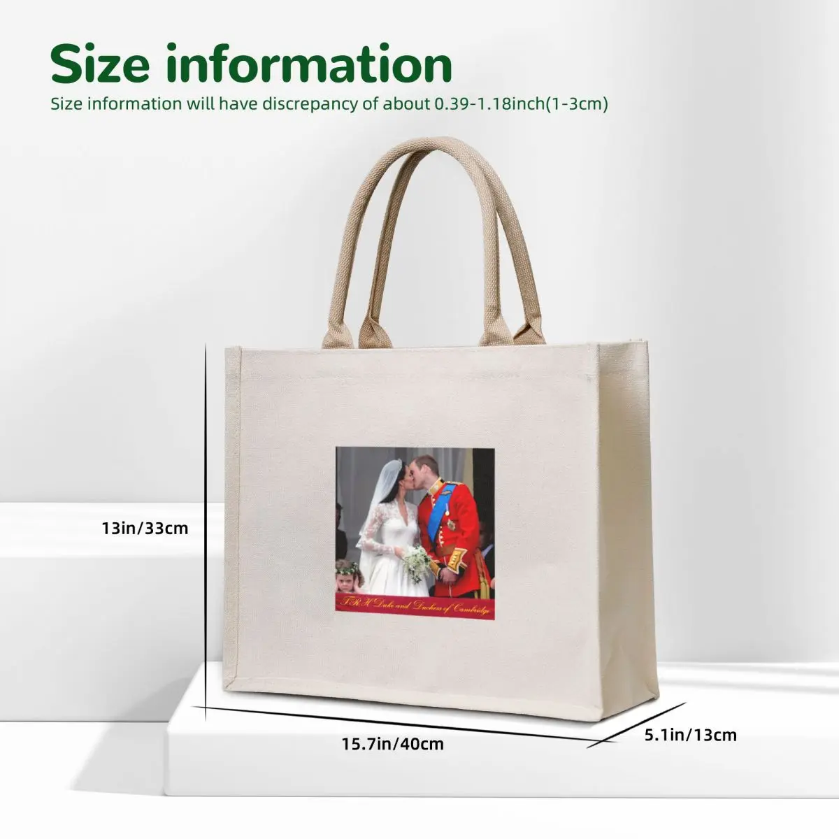 Duke and Duchess of Cambridge Wedding - Prince and Princess of Wales Tote Bag tote bag custom tote bag screen Cloth