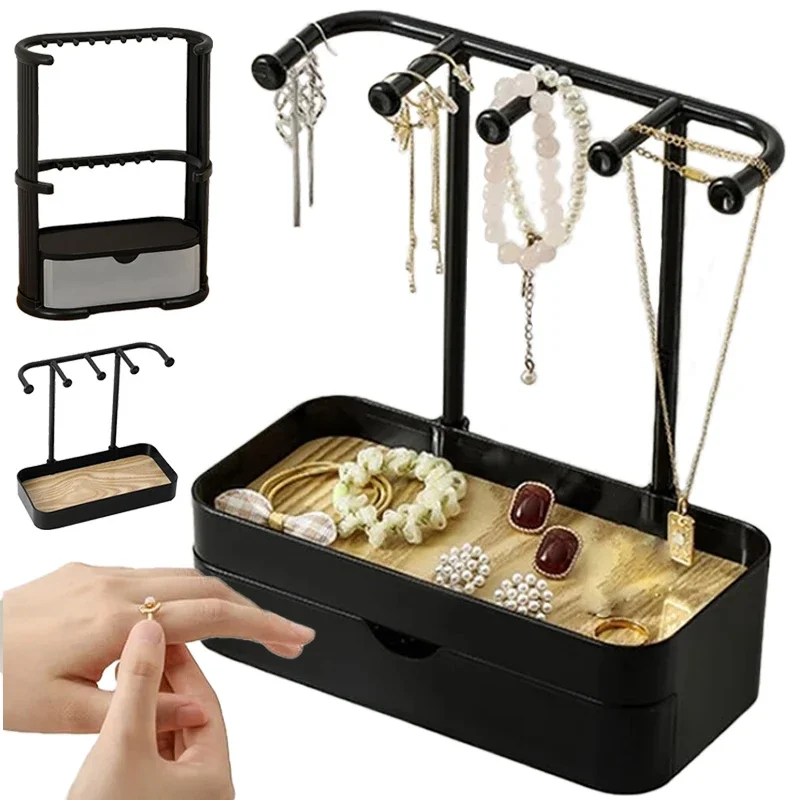 1 Piece Single/Double/Triple Layer Storage Box with Drawers Fashion Jewelry Display Rack Earrings Necklaces Jewelry Storage Rack