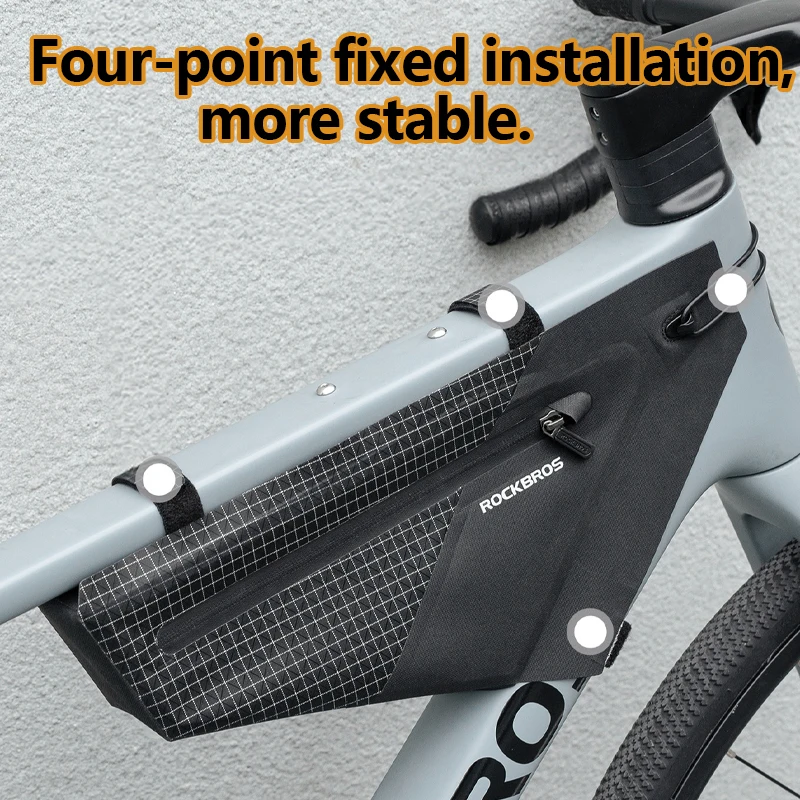 

1.7L Waterproof Bicycle Triangle Bag Bike Frame Front Tube Bag Cycling Bag MTB Road Pannier Packing Pouch