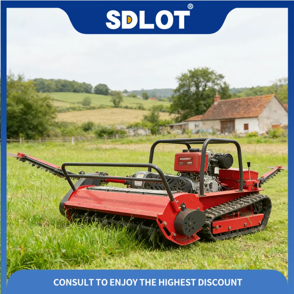 Customized Forestry Mulcher Remote Control Weed Mower RC Robot for Firebreak Cleaning and Underbrush Control