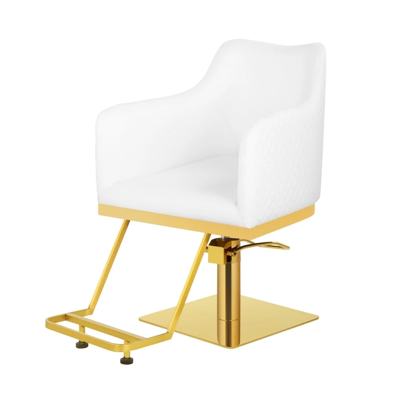 

White Barber Equipment, Salon Goods and Ladies' Styling Chairs, Beauty Chairs Suitable for Nail and Beauty Treatments