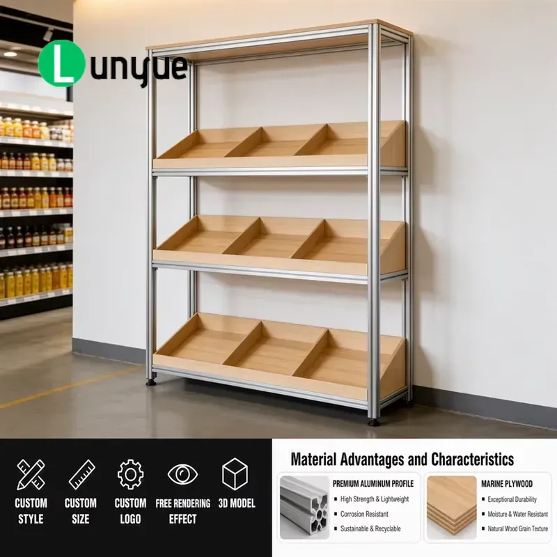 Multi Layer Display Shelf Bookcase Storage Rack for Home Office Store Retail Shop Metal Wood Organizer Furniture Easy