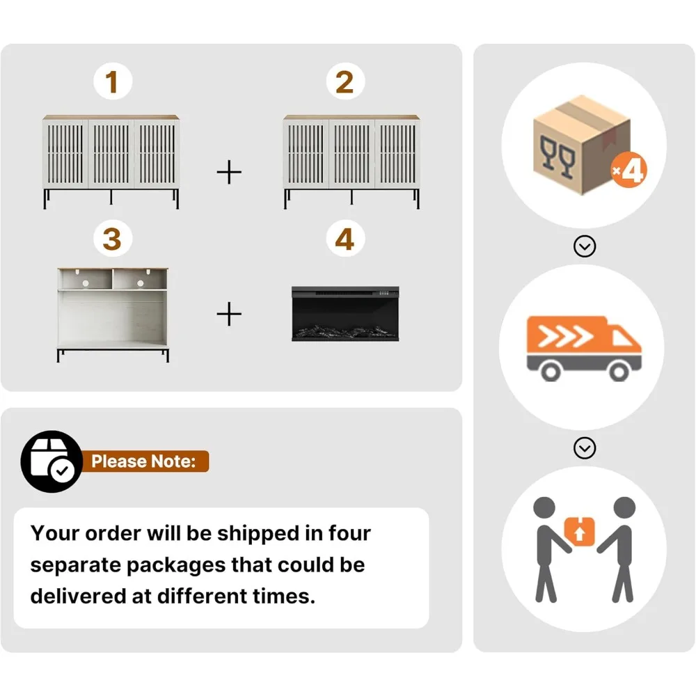 95-calowa szafka bufetowa z drzwiami z kratką, regulowanymi półkami i 6 drzwiami, kredens do przechowywania z metalową podstawą do kuchni