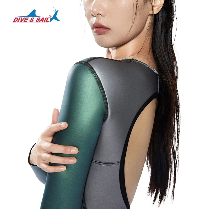 New Women\'s 2mm sex wetsuit Super elastic limestone Neoprene backless bikini wet suit free diving swimsuit surf warm wet suit