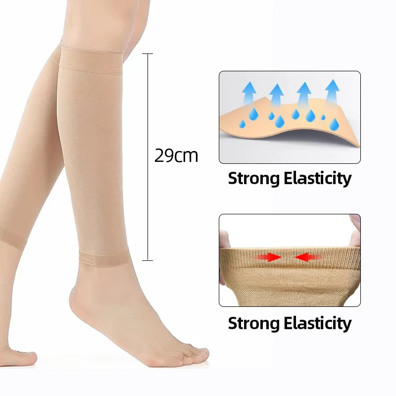 Varicose Veins Medical Socks Vasculitis Phlebittis Spider Legs Treatment Vein Stretch Compression Stockings Black Flesh-Colored