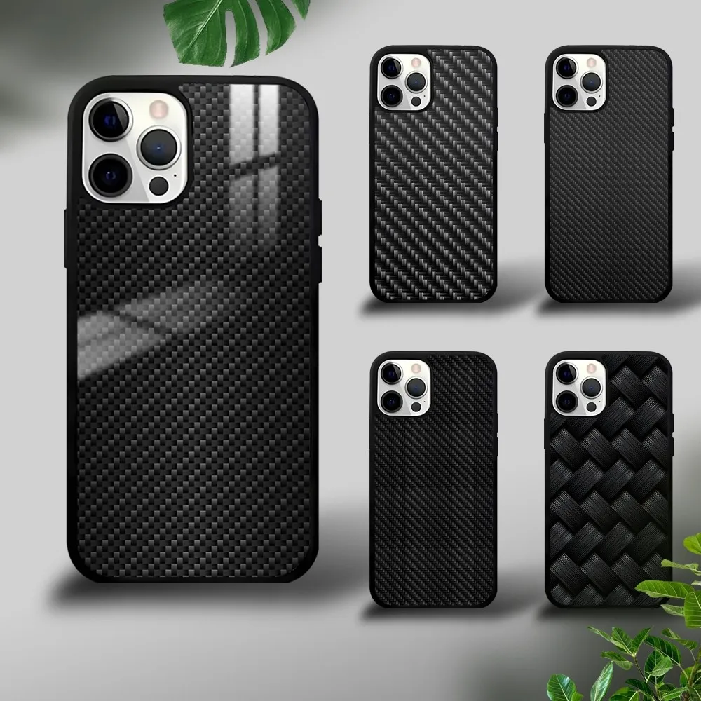 

Luxury Gloss Real Carbon Fiber Phone Case For iPhone 16 15 14 13 12 11 Pro Xs Max Mini Plus Celulares Hard Funda