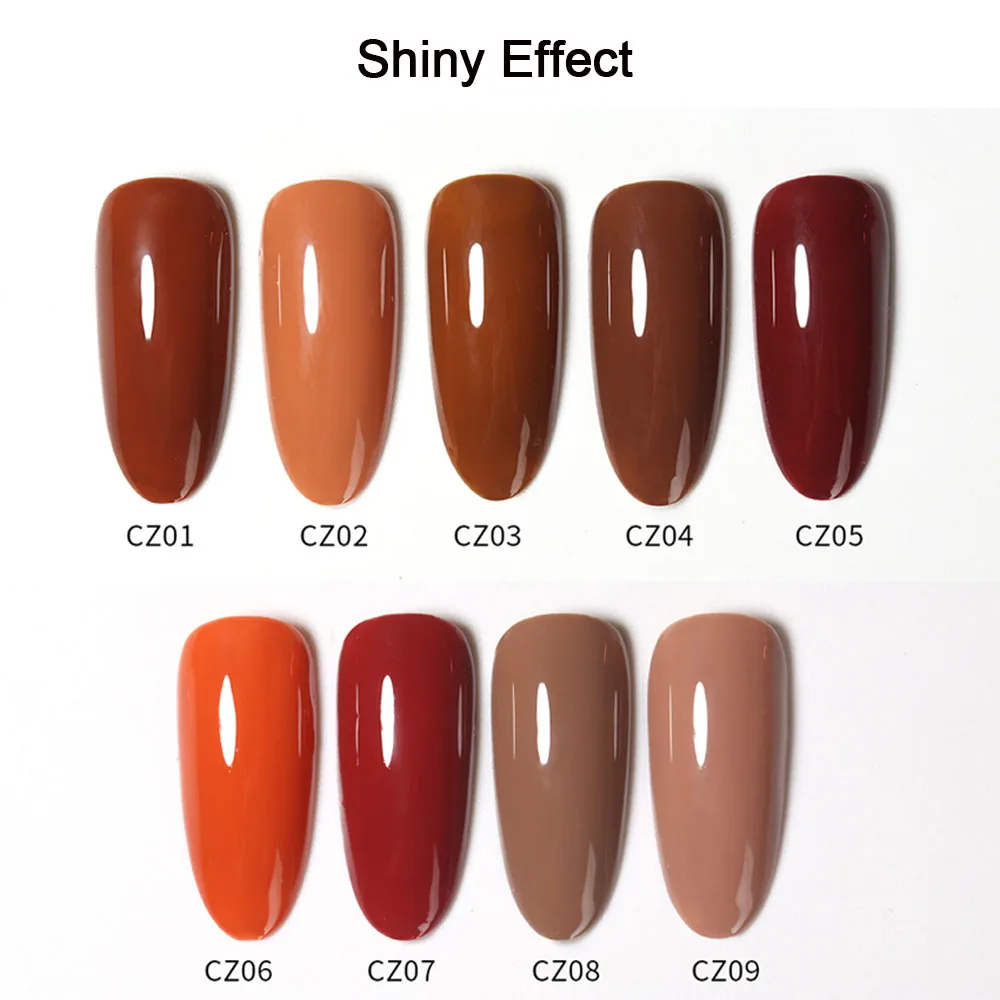 Vendeeni 15ml 9 Colors/set Coffee Brown Series Gel Nail Polish Soak Off UV LED Lasting Gel Lacquer Salon Nail Art Gel Varnish