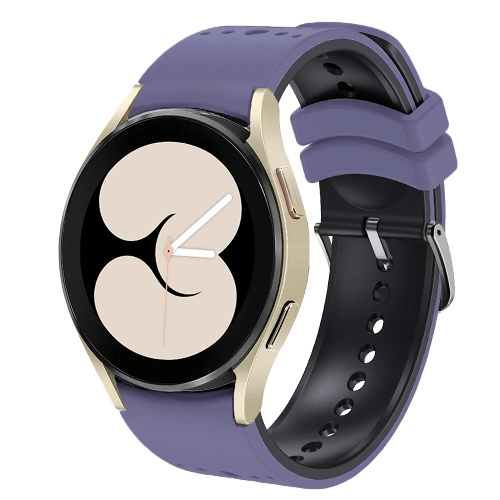 No-gap silicone strap for Samsung Galaxy Watch FE 7 6 44mm 40mm/6 Classic 47mm 43mm Breathable Band for Watch Pro 45mm 4 Classic