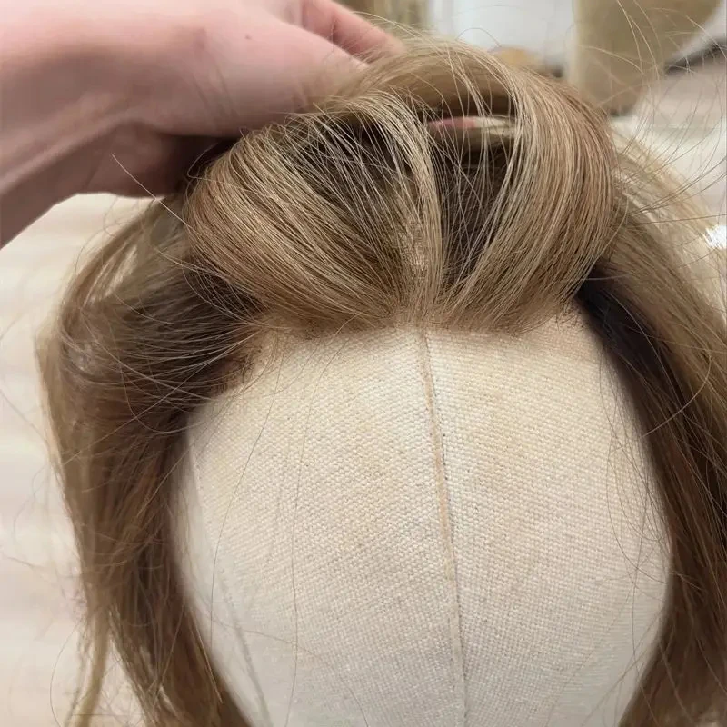 

Высококачественные синтетические и смешанные кружевные парики светло-коричневого и блонд-оттенков для женщин, короткие парики-боб с кружевной передней частью, без клея, 18A Real HD.