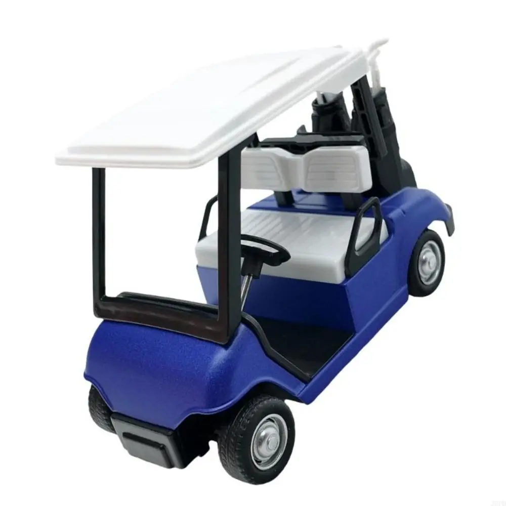Alloy Golf Cart Replicas Pull-back Mechanism Interactive Miniature Golf Cart Funny Miniature Size Golf Cart Model Desktop view 2