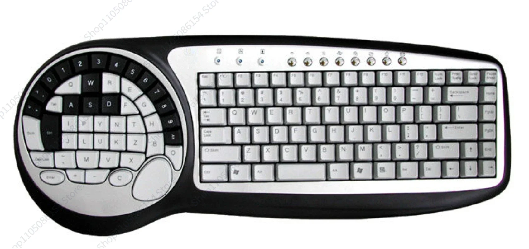 Gaming keyboard, circular keypad c shooting game, collector's edition
