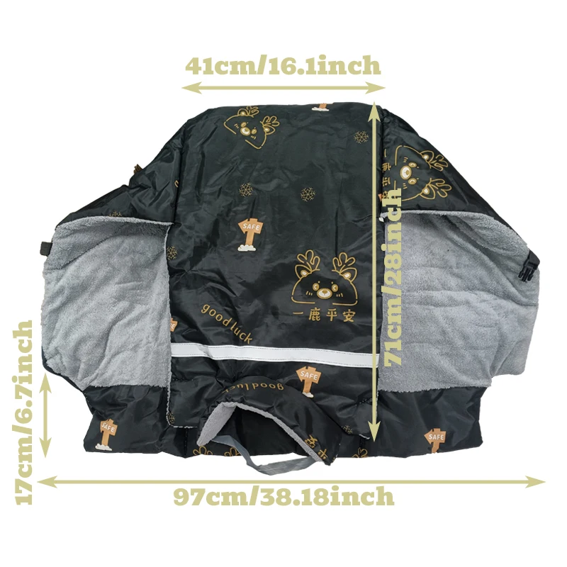 Winter Motorcycle Windshield Cover Electric Bike Windscreen Protector Knee Warmth Insulation One-Piece Design No Handlebar Cover