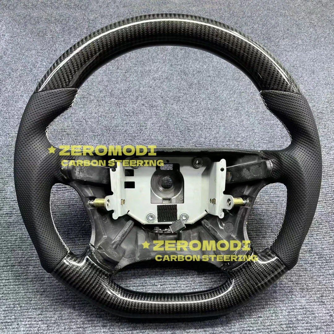Replacement Carbon Fiber Steering Wheel Leather Wrapped Performance Car Accessory for SAAB 95 9-5 D Shape Real