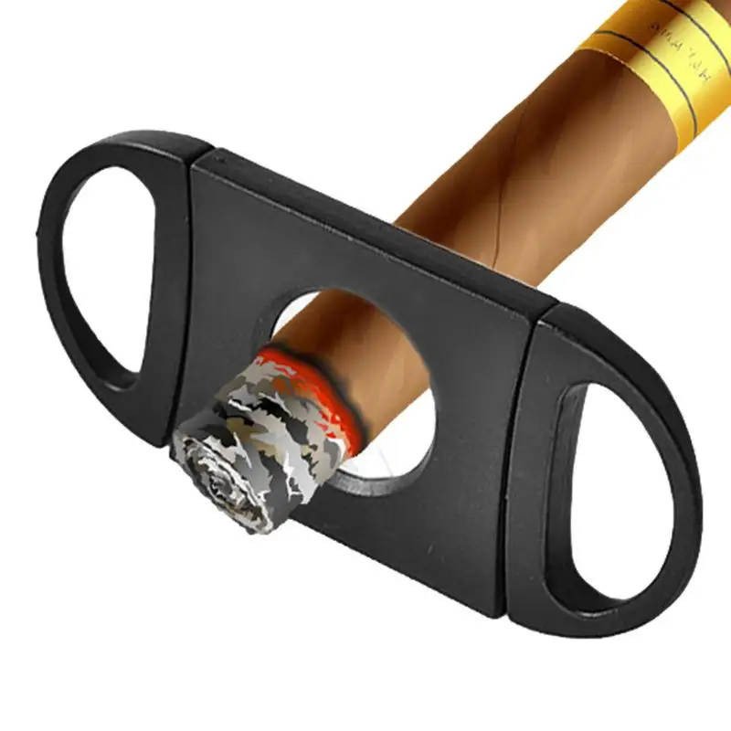 Stainless Steel Cigar Cutter Metal Classic Guillotine Scissors Stainless Steel V-shaped Cigar Cutter Cigar Smoking Accessories