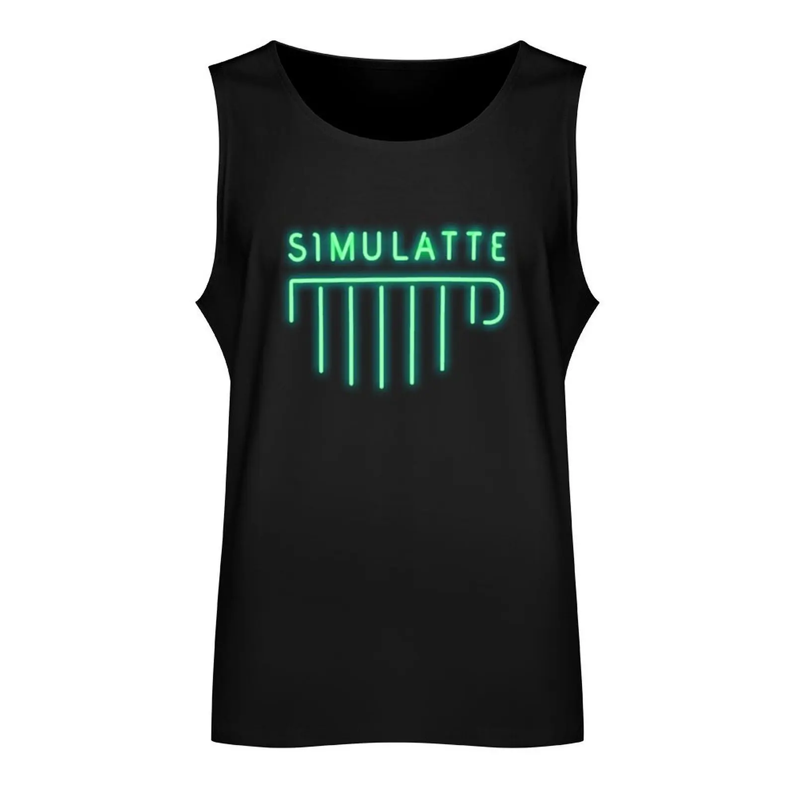 The Matrix Resurrections&x27; Simulatte Café Tank Top t-shirt Men's Male clothes sleeveless Men's t-shirts gym accessories men