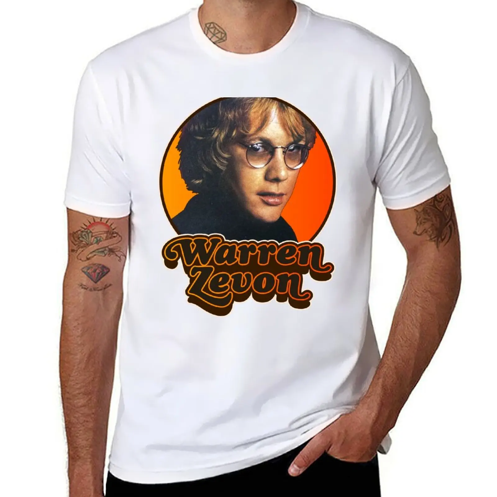 Retro Warren Zevon Tribute T-Shirt Classic Print Short Sleeve Shirt