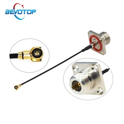 1PCS 4th Generation RF4 Female to N Female Panel Mount RF1.13 Cable RF Coaxial Mini PCI WIFI WLAN Antenna Extension Jumper Cord