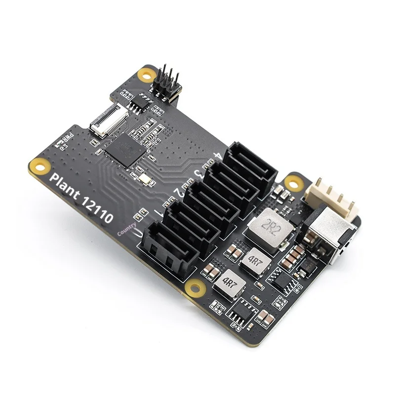 Raspberry Pi 5 Dedicated PCIe 5-Port SATA Expansion Board X1009 Supports 5 SATA3.0 Devices 12V High-quality Development Board