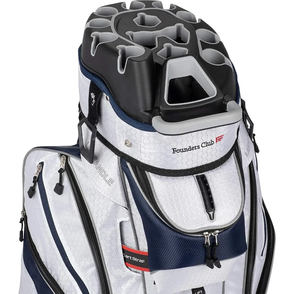 Premium Cart Bag with 14 Way Organizer Divider Top