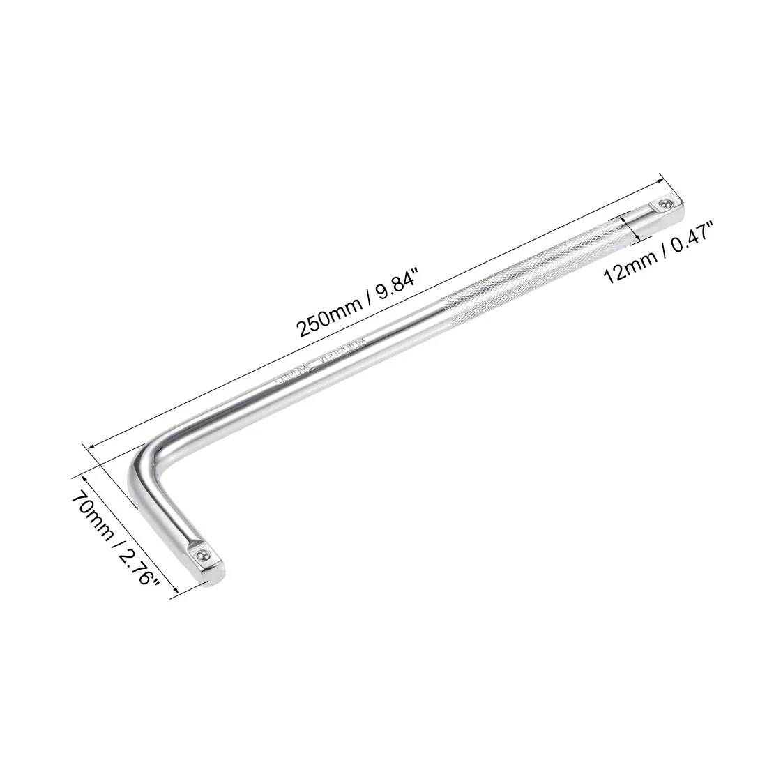Uxcell 1Pcs ซ็อกเก็ต Breaker Bar L-Shape ขยายประแจ 1/2 1/4 3/8 นิ้วไดรฟ์ CR-V ประกอบ Manipulate