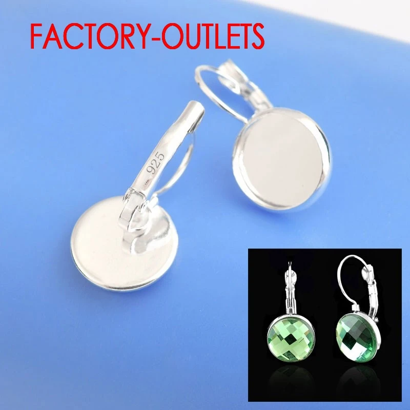 

10PCS(5Pairs) Genuine 925 Sterling Silver Earring Findings For DIY Fashion Jewelry Korean Earrings Settings Big Discount