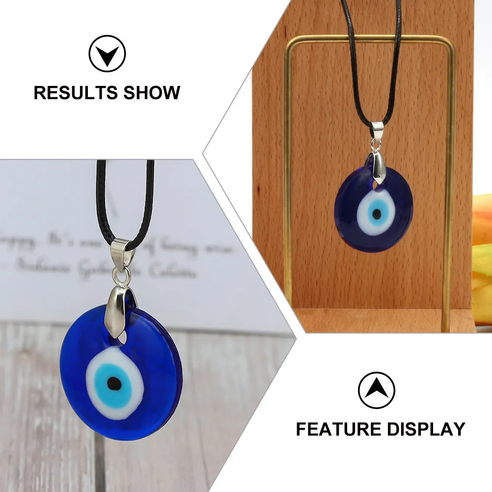 3Pcs Evil Eye Necklace Retro Male Necklace Fine Details Great Workmanship Comfortable Wear Stylish Cool Themed Jewelry