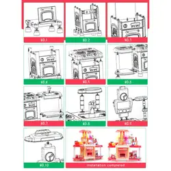 Universal Pretend Play Toys Cartoon Plastic Easy to Operate Play House Toys for Kindergarten