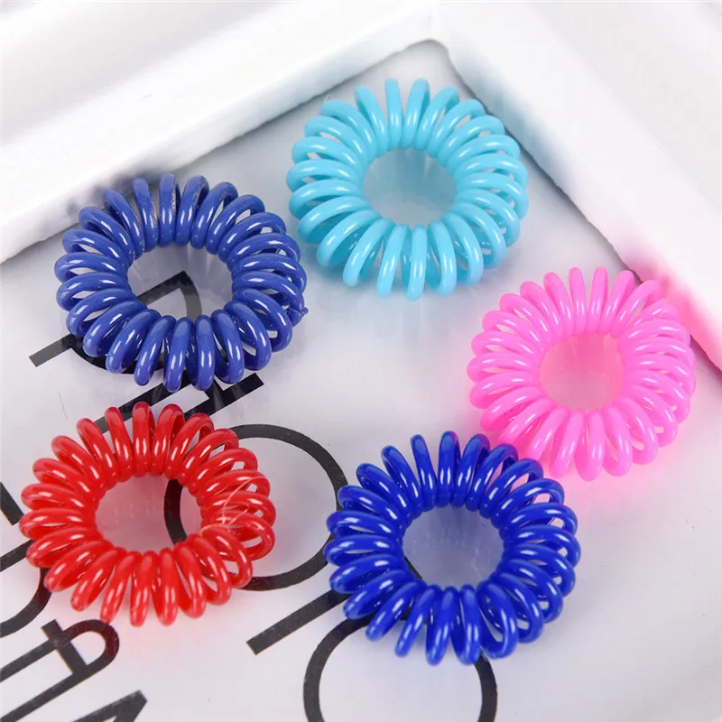 10Pcs Elastic Telephone Wire Cord Head Ties Scrunchies Elastic Hair Rubber Band Rope Ponytail Holedr Hair Accesories
