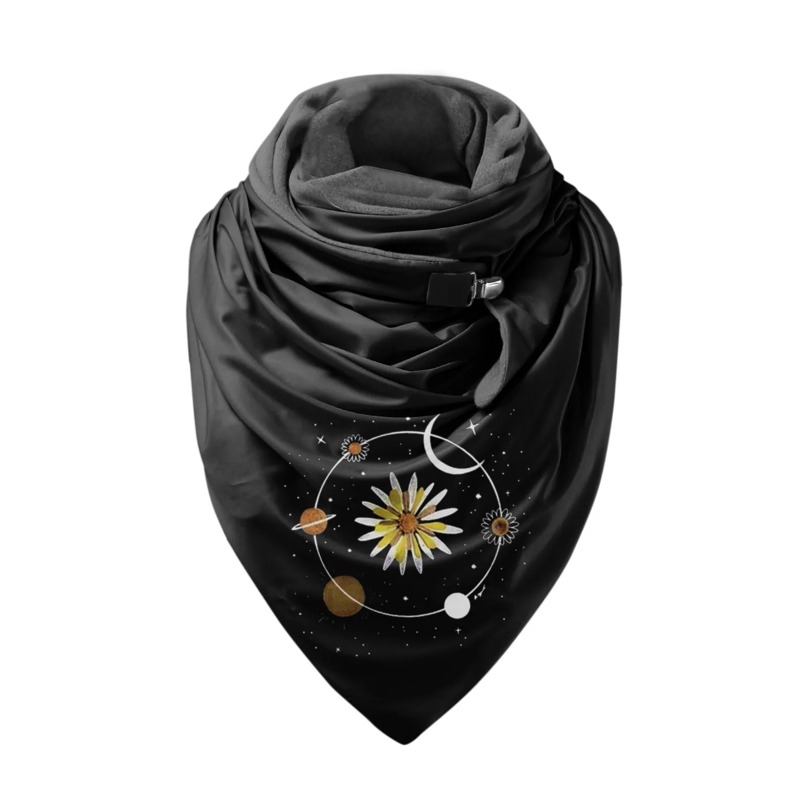 Warm Women Button Scarves Fashion Shawls Soft Casual Printing Wrap Scarf Lectern Scarf Scarf Tie Head Scarf Silk