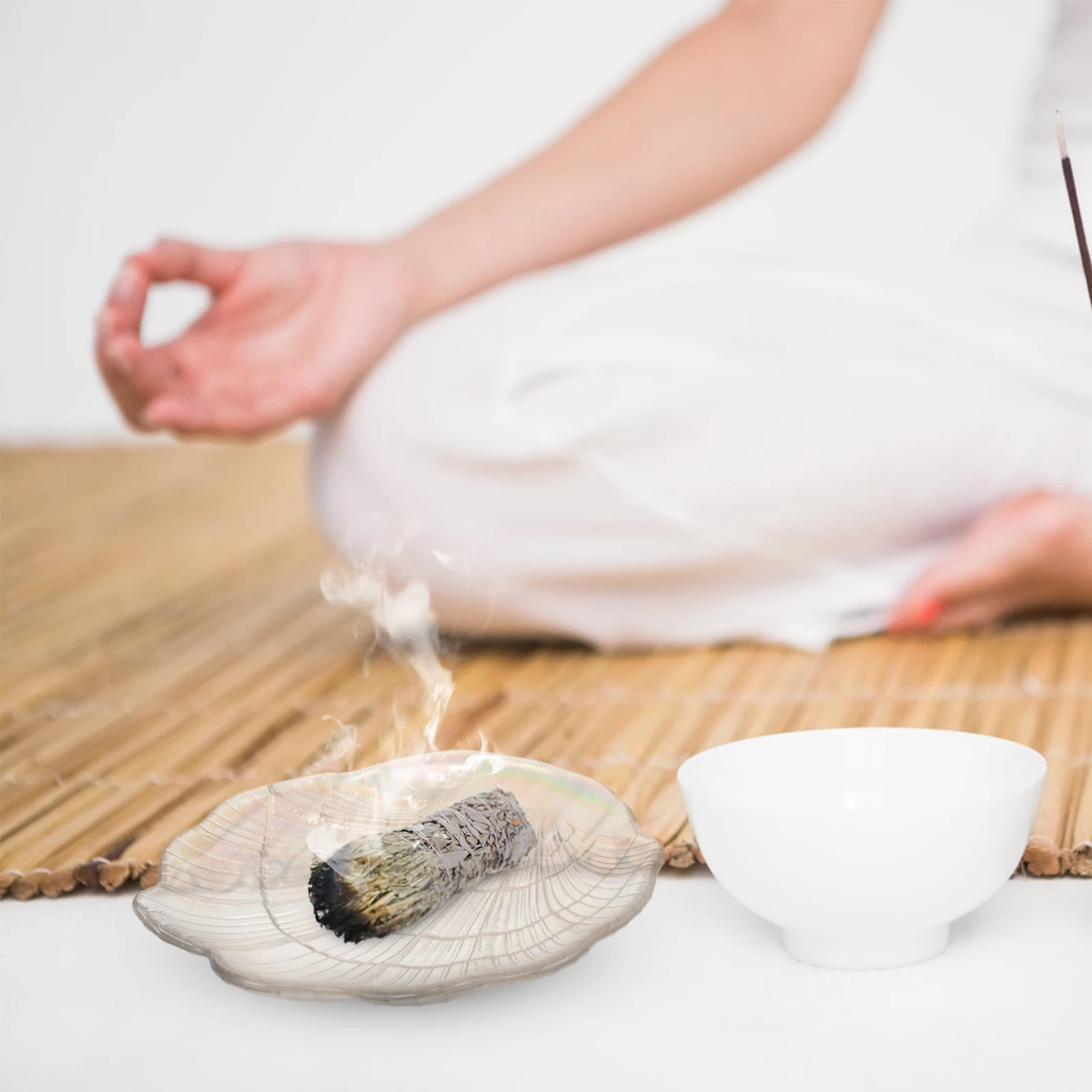

Resin Incense Burner Vintage Shell Shape for Meditation Aromatherapy Home Yoga Room Sage Incense Stick Holder Censer