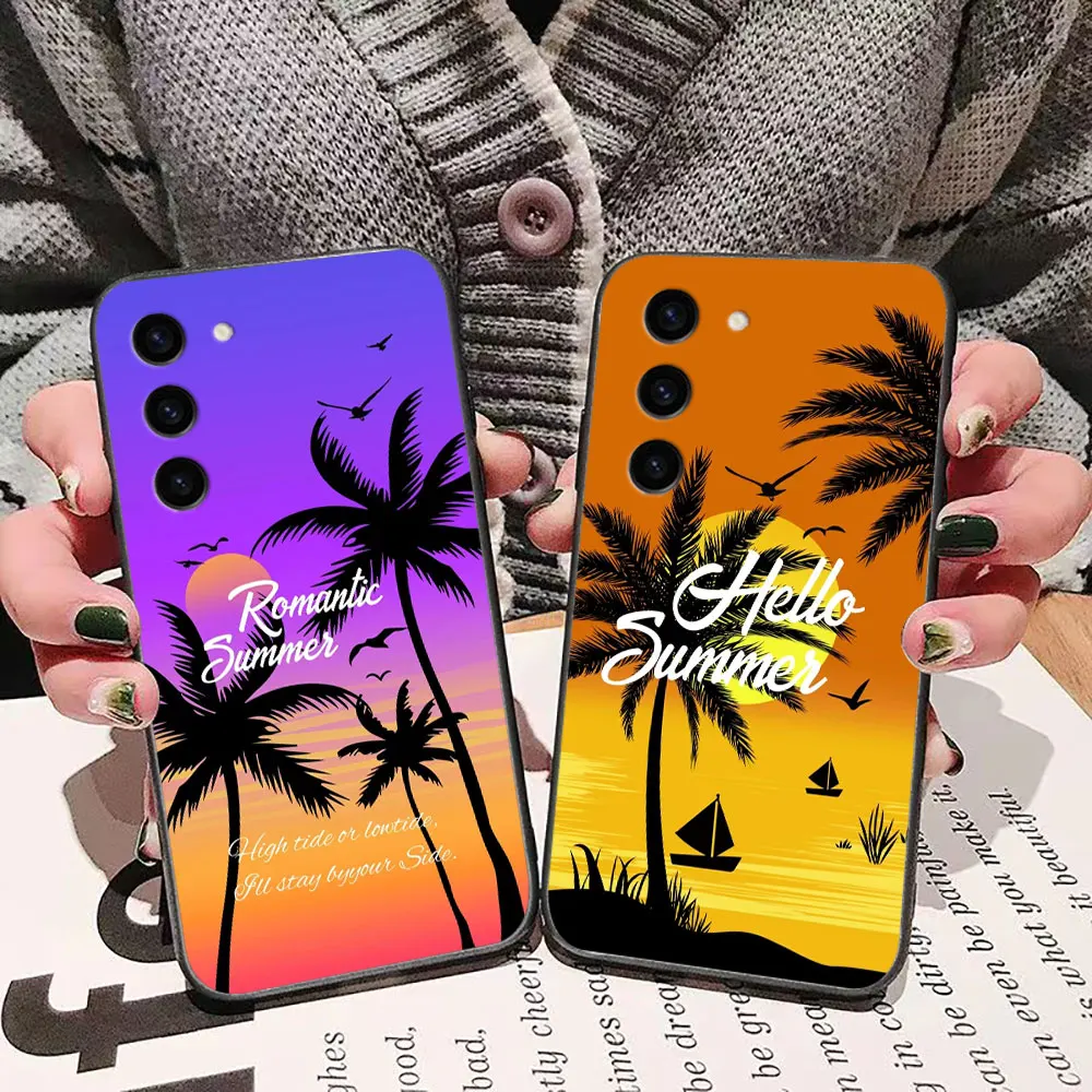 Summer Coconut Tree Phone Case For HUAWEI HONOR 90 20 X9A X8 X7A X7 9X 8X LITE Y9 Y7A Y7 Y6P P30 P20 NOVA 9 8I 7I 3I 2I Case