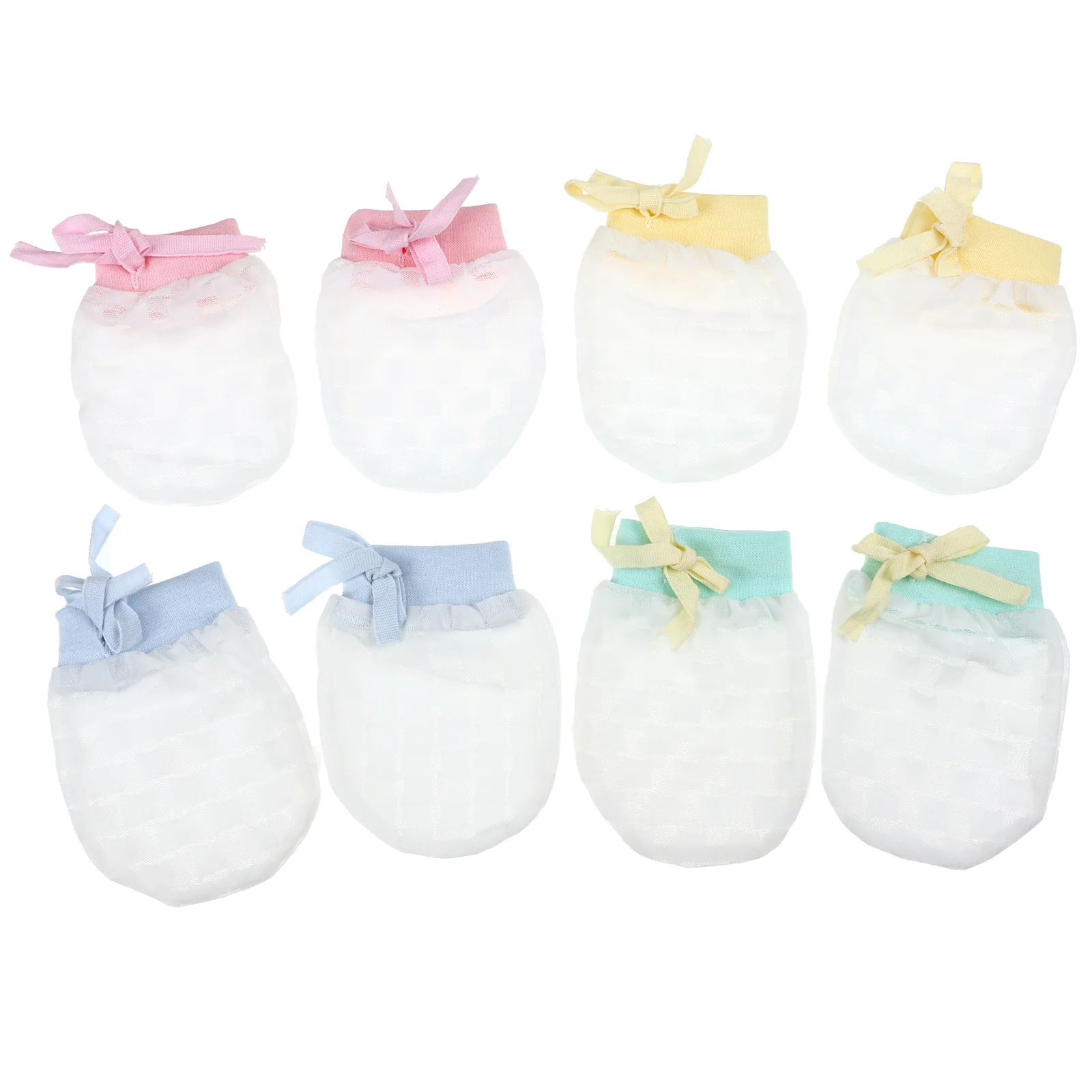 4 пары варежек для новорожденных, детские перчатки с защитой от царапин, очаровательный аксессуар из ледяного шелка для малышей, детские варежки, варежки для младенцев с защитой от царапин