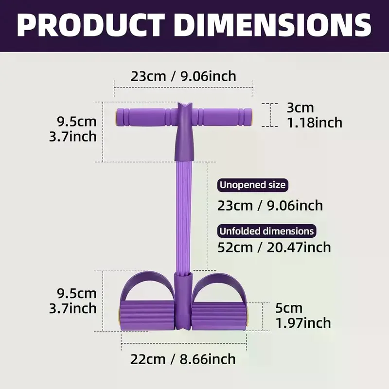 8-Tube Multi Functional Stretchable Silicone Resistance Band Tube Set - Handles, Foot Pedals Included, No Extra Tleg workout tool, waist abdomen trainer Needed, Home Gym Equipment for Body Slimming, Muscle Therapy, Full Body Training