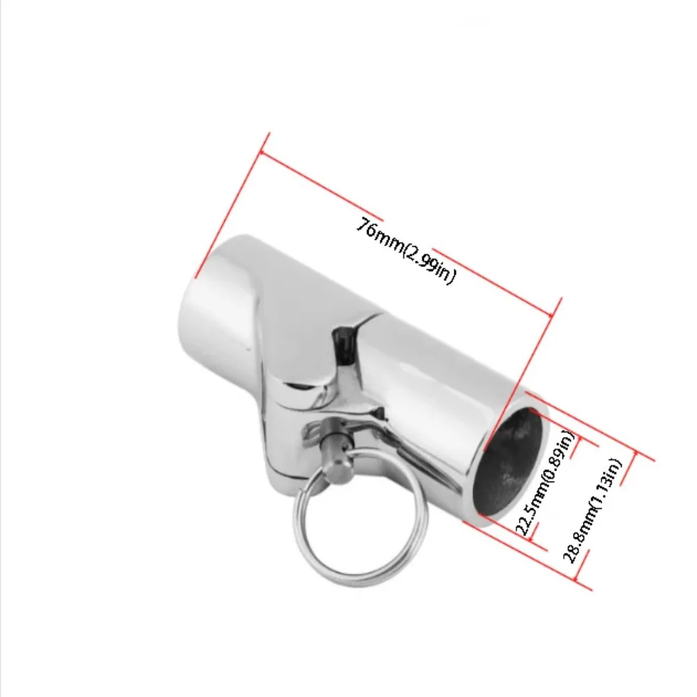Stainless Steel Folding Swivel Connector Marine Grade High Strength Tube Connector Easy Rotate 316 Stainless Steel