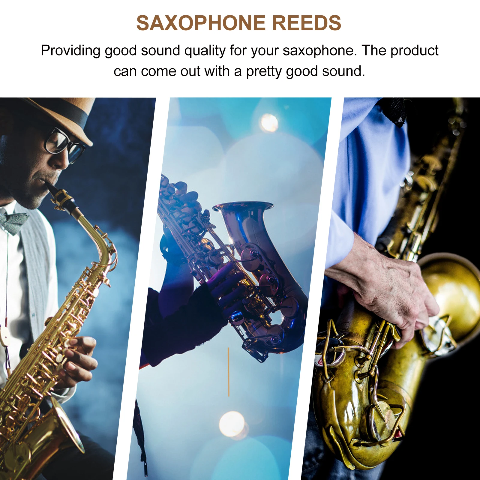 

3Pcs Resin Saxophone Reeds Professional Grade for Tenor Sax Reeds Alto Saxophone Reed Reliable Instrument Accessory Small Size