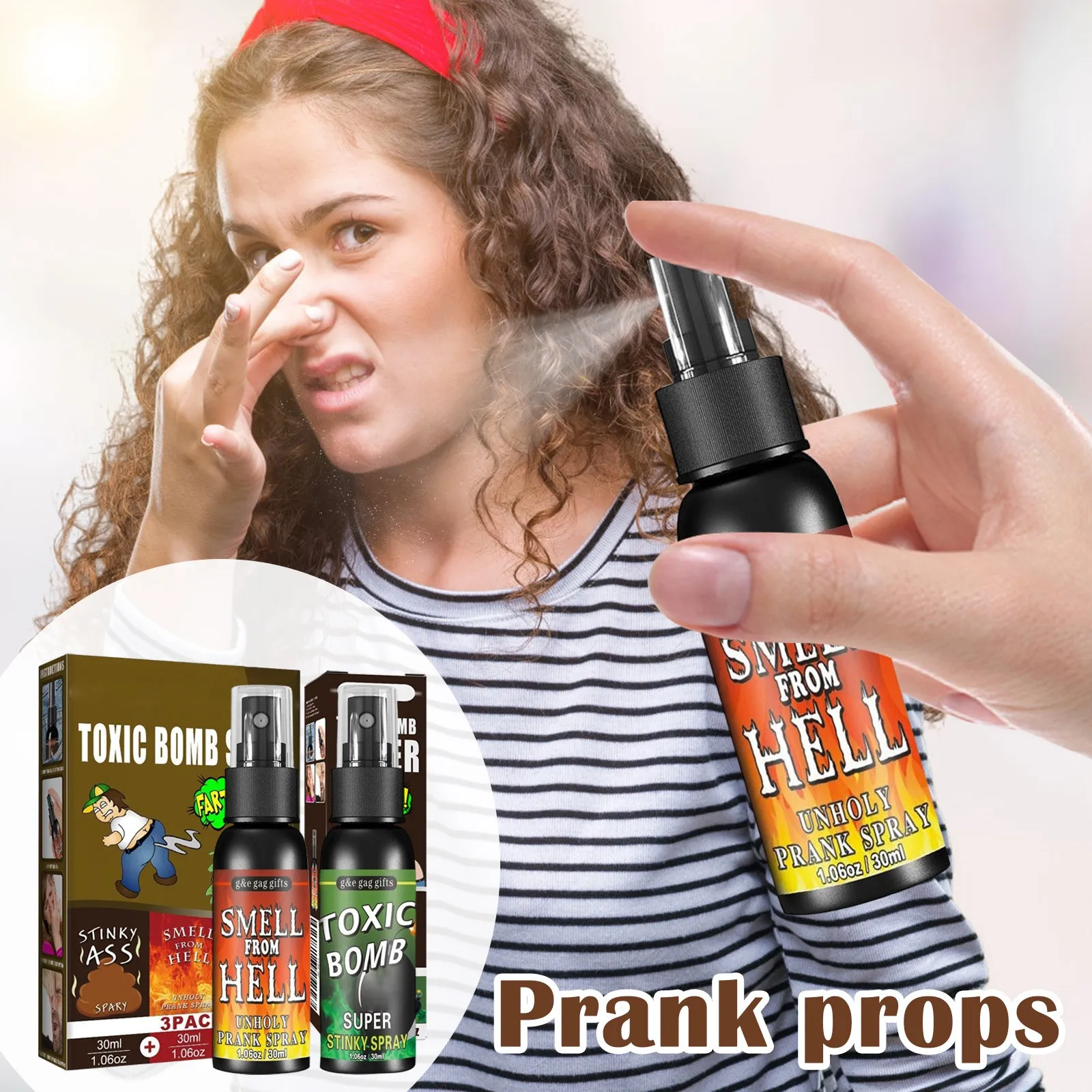 90ml Liquid Poop Spray Fart Gag Prank Creative Joke Spray Funny Toy Bombs Extra Non-Toxic Stink Strong Gas Spray Smelly Stinky