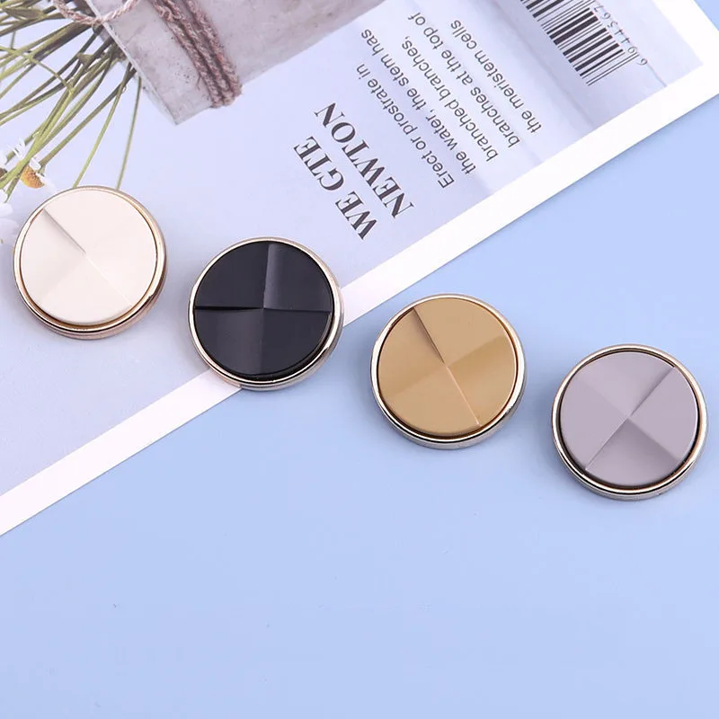 10Pcs 18-25mm Fashion metal combination gray white button women's knitted sweater decorative accessories buttons B121