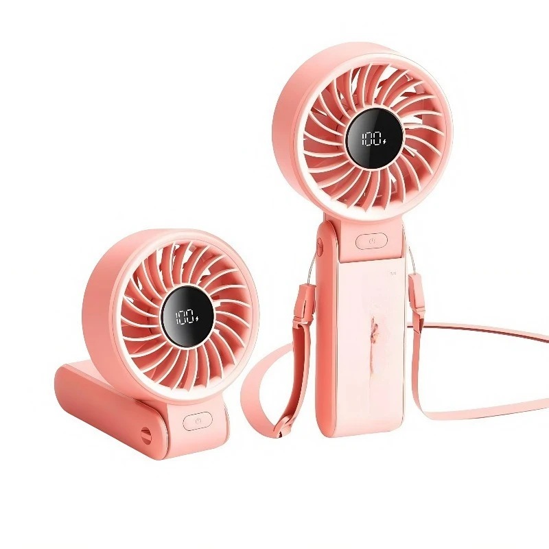 

Handheld small fan Portable folding high-speed fan Outdoor neck high wind