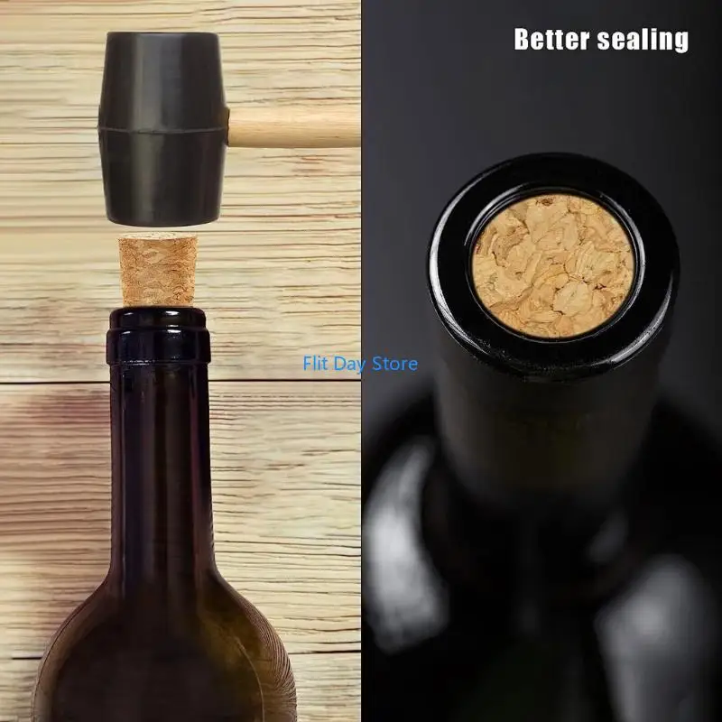 F92C 30 Pcs Wooden Beer Bottle Stopper Tapered Cork Stopper Natural Soft Corks